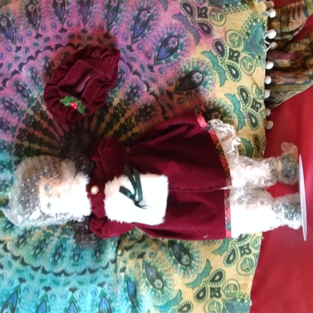 Vintage porcelain holiday doll